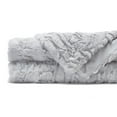 thumbnail image 3 of Chanasya Fuzzy Faux Feather Fur Throw Blanket - Reversible Soft Elegant Ruffle front and Micro Mink Back Chick Blanket for Bed Couch Room (50x65 Inches) Silver, 3 of 3