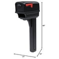 thumbnail image 4 of Gibraltar Ggc1b0000 Gentry All-in-one Plastic Mailbox & Post Combo, Black, 4 of 4