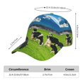 thumbnail image 3 of Baseball Cap, Grazing Cows Mountain View Trucker Hats Women Dad Hat for Workouts - Baseball hat Adjustable Size, 3 of 7