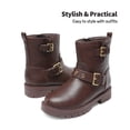 thumbnail image 4 of DREAM PAIRS Girls Ankle Boots Waterproof Side Zipper Booties for Little Kid/Big Kid, 4 of 6
