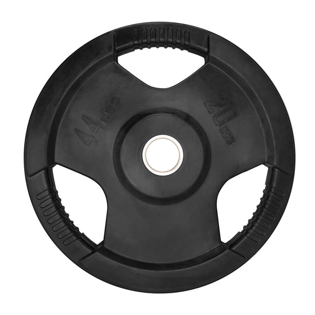 Par de Discos Olímpicos Tayga Rubber 3 Agarres 44 Lb