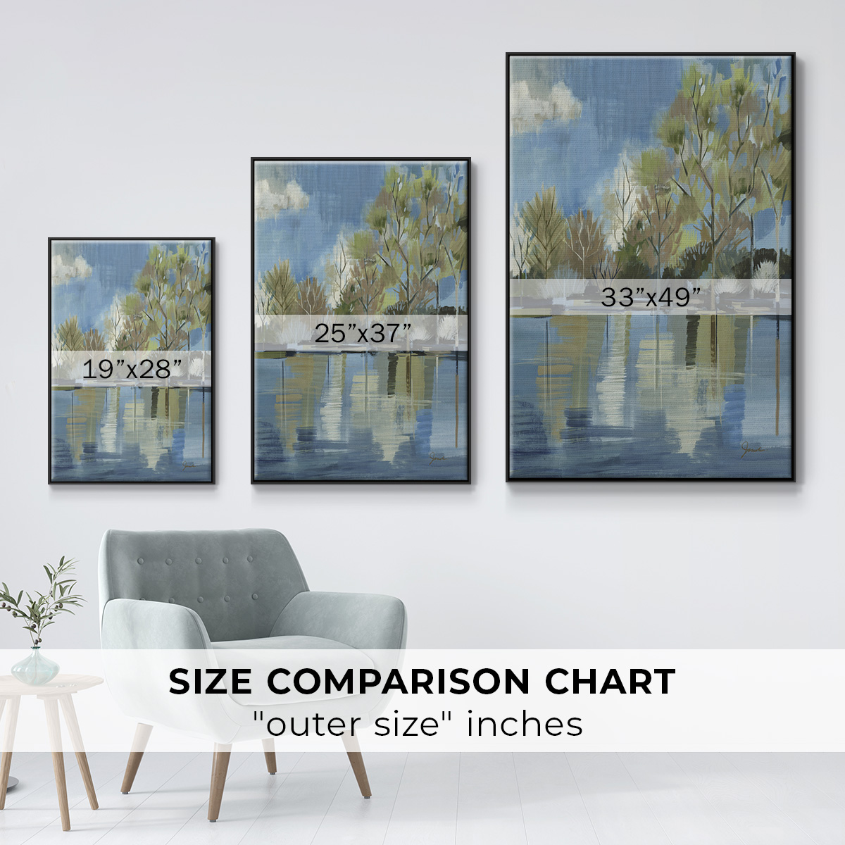 Enchanted Forest I Framed Premium Gallery Wrapped Canvas - Ready to Hang - 25 x 37 - Black Floating Frame