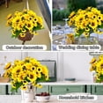 thumbnail image 3 of 8 Pack Artificial Sunflowers Bouquets with Stems for Wedding Bridal Shower Table Birthday Indoor Outdoor, Fake Faux Sunflowers Bulk with 4 Big Sunflowers Heads 9 Small Sunflowers Heads, 3 of 5