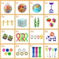 thumbnail image 4 of Juego de juguetes sensoriales, kit de juguetes antiestrés de 44 piezas, juguetes antiestrés para concentración, juego de juguetes para aliviar el estrés para niños con alivio de la ansiedad, aut, 4 of 4