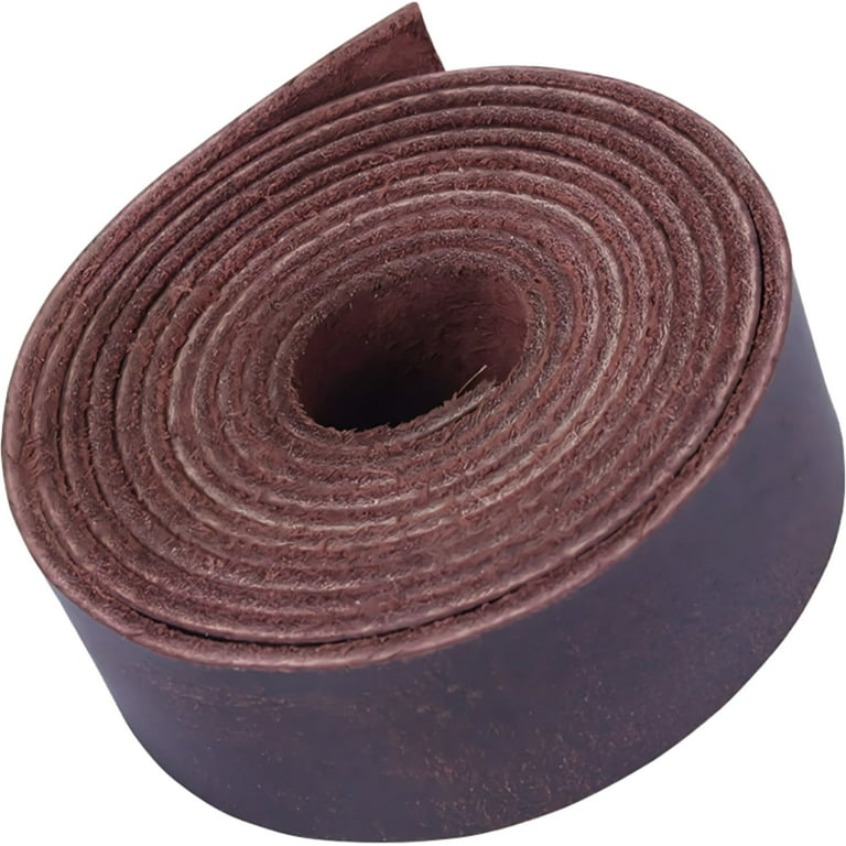 Leather Strap, Full Grain Buffalo Leather Strip for Crafts - Brown Leather  Strips Ideal for DIY Belts, Crafting, Bracelets, Jewelry, Key Chains & More