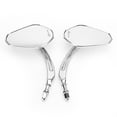 thumbnail image 2 of Chrome Diamond Rearview Mirrors Motorcycle For Cruiser Touring Chopper Sportster, 2 of 9