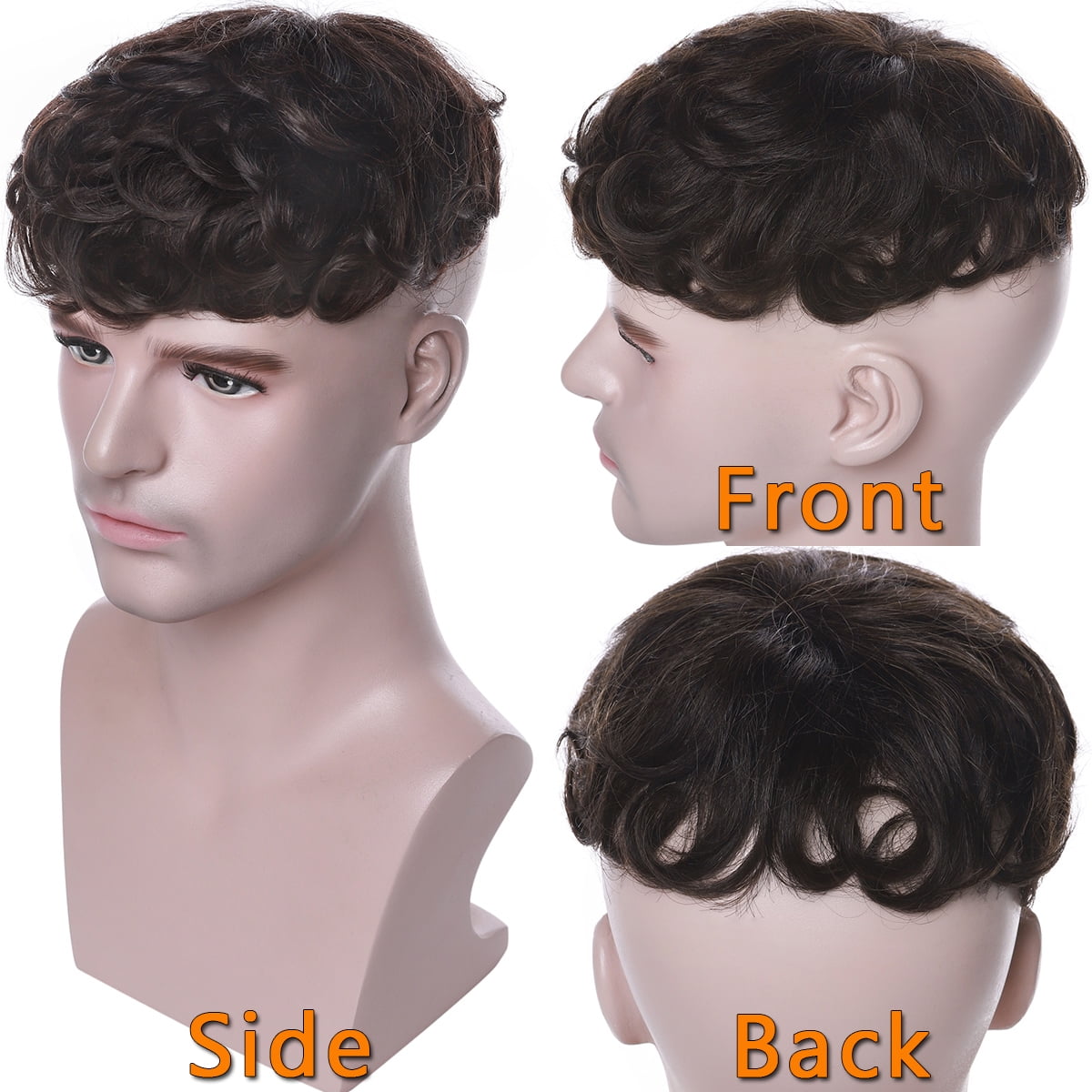 SEGO Human Hair Topper Clip in Hair Extension Hairpiece Hair Toupee with Hair Loss Thinning Hair Gray for Women/Men