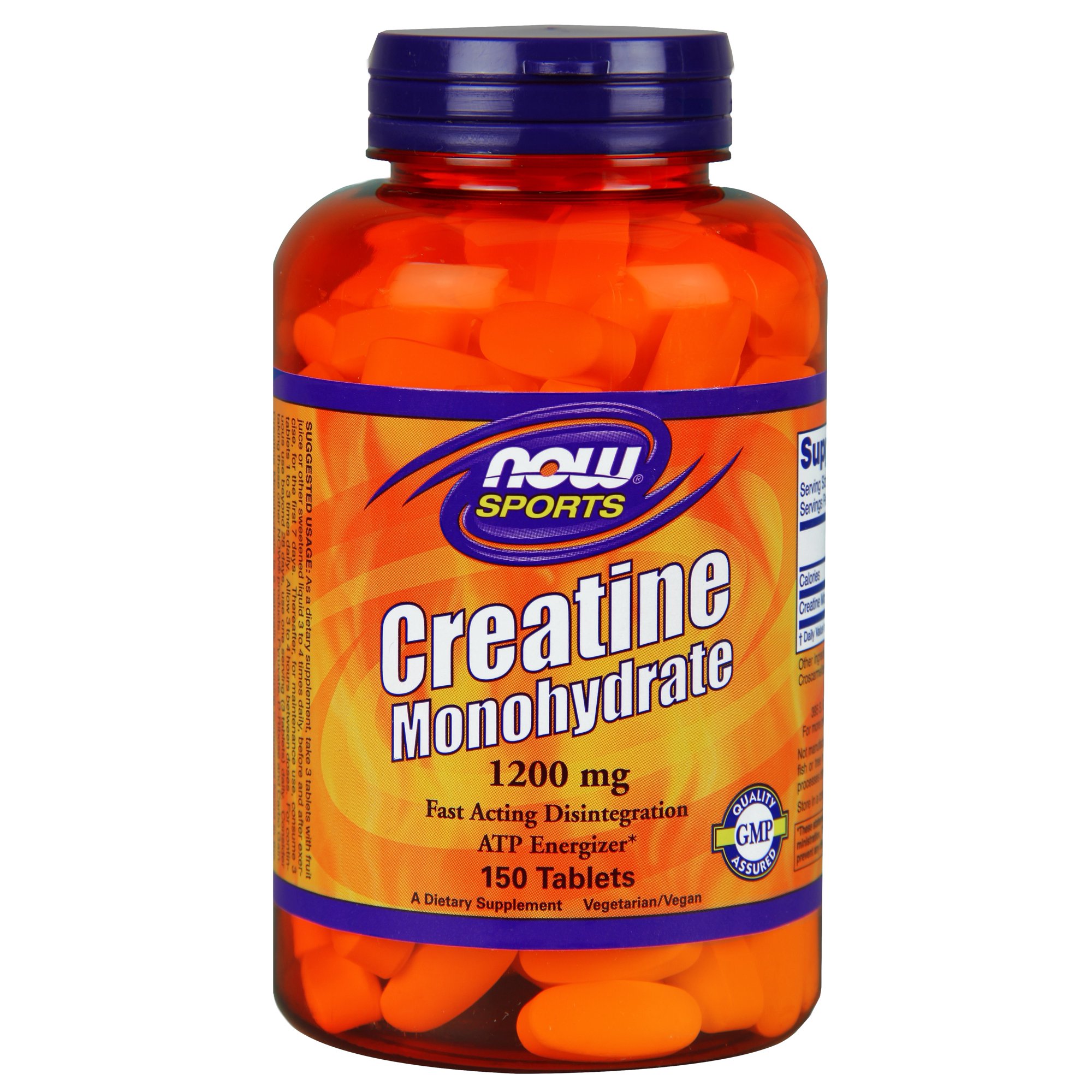 NOW Foods Creatine Monohydrate 1200 mg - 150 Tablets - Vegan