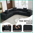 thumbnail image 2 of Modern Boucle 4-Seater Modular Curved Sofa for Living Room – Oversized Combinable Design with Pillows, 2 of 26