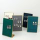 thumbnail image 2 of Expositor de pendientes de metal y terciopelo, color azul marino, 2 of 4