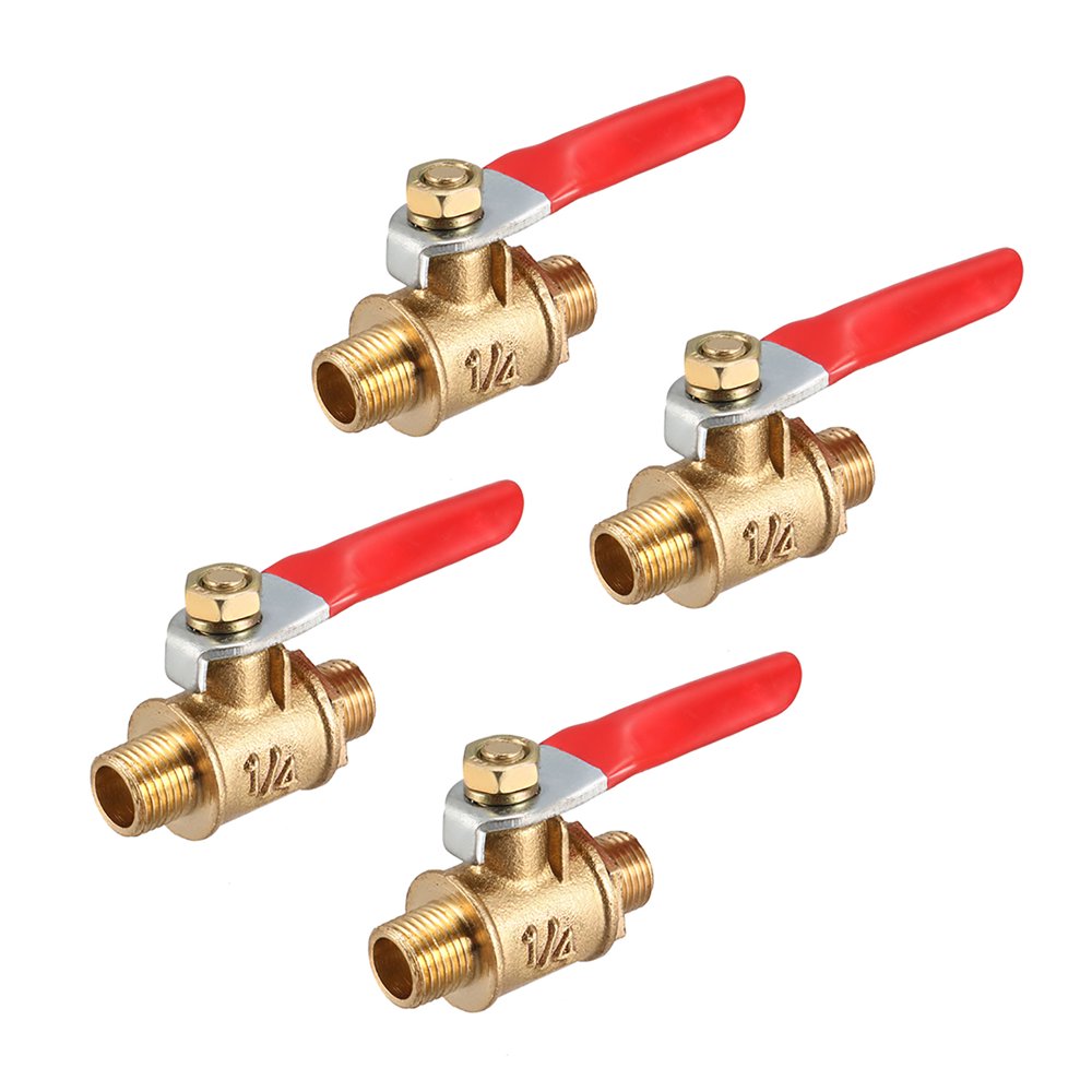 Brass Air Ball Valve Shut Off Switch G1/8 Male to Male Pipe Coupler 180