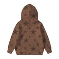 thumbnail image 4 of FAOWME Sweat à Capuche Imprimé à Manches Longues pour Filles, Café 9-10 Ans, 4 of 4
