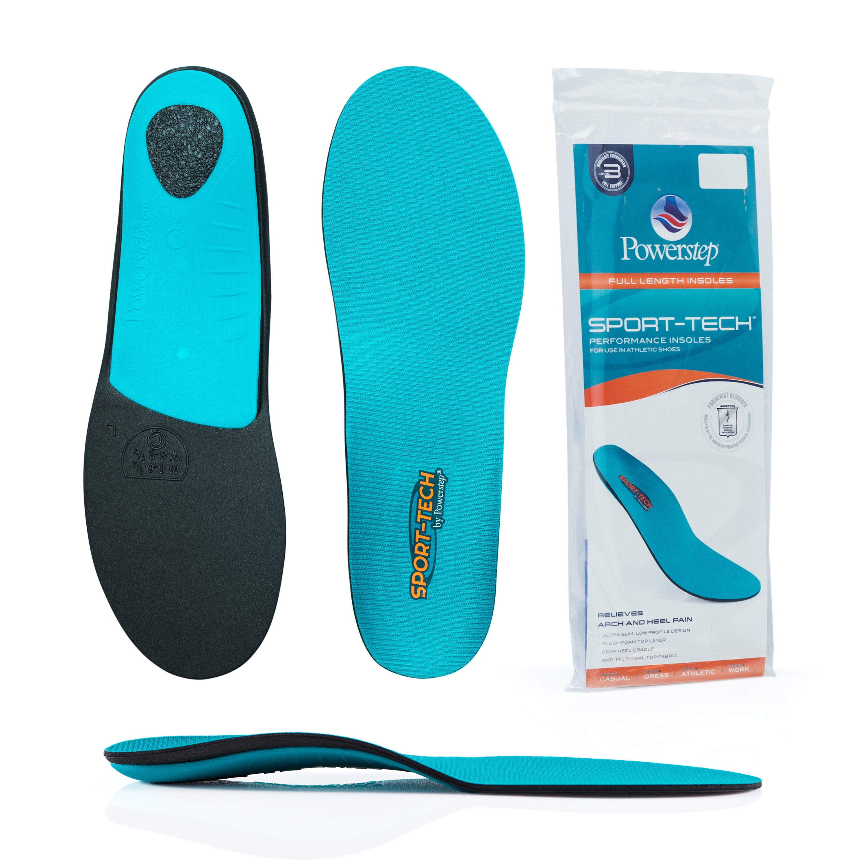 PowerStep® Pinnacle Sport-Tech® | Neutral Arch Supporting Insoles ...