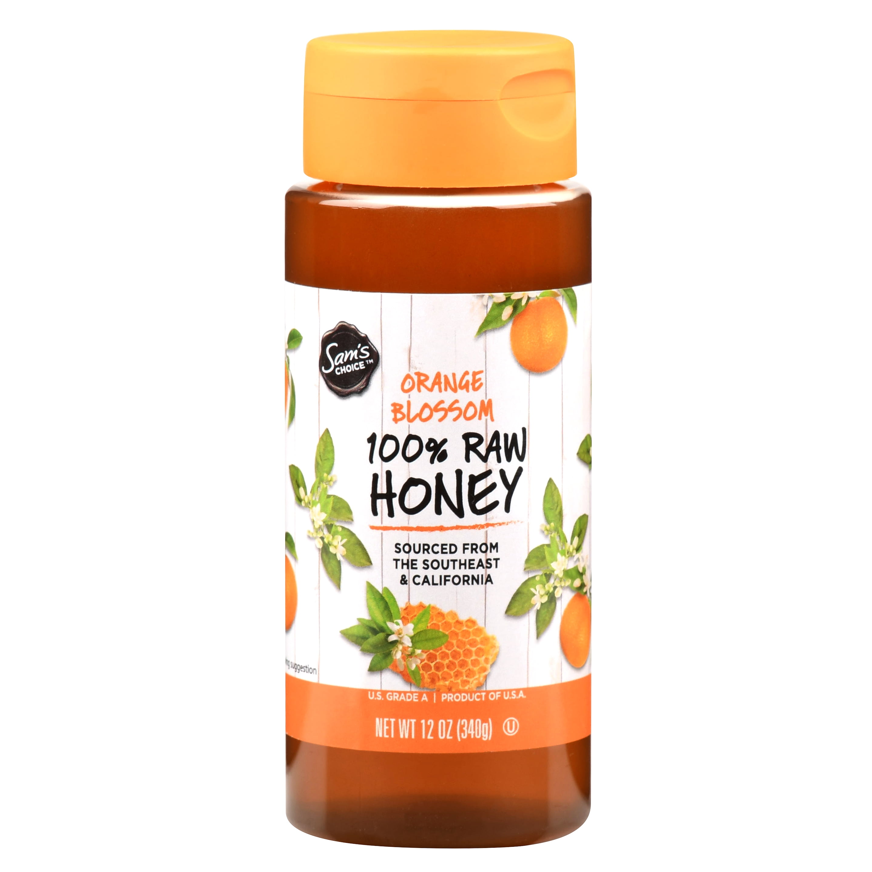 Sams Choice 100 Raw Honey Orange Blossom 12 Oz