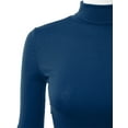 thumbnail image 4 of Doublju Women's Long Sleeve Turtleneck Lightweight Pullover Top Sweater with Plus Size, 4 of 4