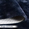thumbnail image 2 of GlowSol 2' x 6' Hallway Runner Rug Shag Furry Runner Rug Plush Fluffy Rug Soft Rug for Nursery Playroom Home Decorative, Navy Blue, 2 of 6