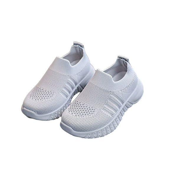 Boys Running Shoes Kids Boys and Girls Summer Breathable Lightweight Socks Shoes Toddler Soft Casual Sneakers Babies Chaussures Femme Grey 5 Years-5.5 Years