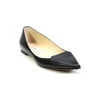 Pre-owned|Jimmy Choo Womens Pointed Toe Leather Ballet Flats Black Size 39.5 9.5