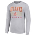 thumbnail image 2 of Men's Starter Heather Gray Atlanta Flames Retro Graphic Long Sleeve Crew T-Shirt, 2 of 3
