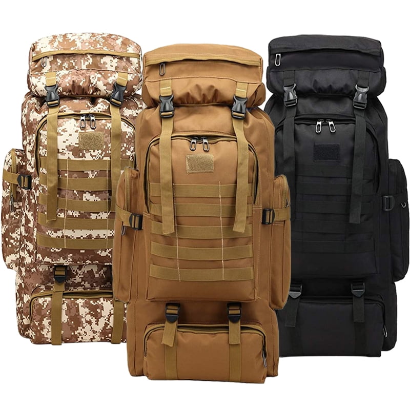 Military Tactical Camping Backpack Waterproof Outdoor Hiking Rucksack Travel Bag 