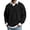 56#Black, variant on Polo Shirts for Men Long Sleeve Waffle Textured Solid Color Collared Golf Shirts Loose Pullover Tops