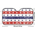 thumbnail image 3 of Car Windshield Sun Shade Vintage American Stars Striped Stripes Sun Visor Protector Foldable Cover For Car Truck SUV Van Women Men 51x27.5inch Keep Vehicle Cool, 3 of 5