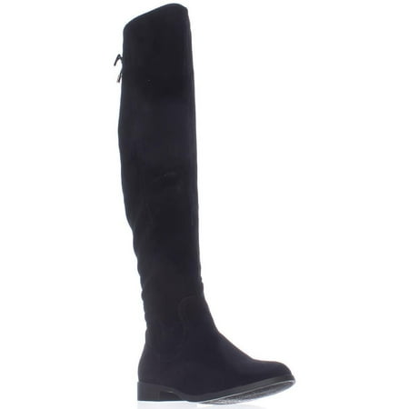 - Womens XOXO Trish Over The Knee Back Lace Boots, Black