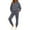 Dark Gray, variant on Women's Fashion Casual Solid Color Loose Hooded Sweatshirt Suit, Comfortable and Trendy for Casual Outings and Sportswear,Army Green,L