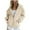 A-Beige1266, variant on Oversized Zip Up Hoodie For Women Drop Shoulder Kangaroo Pocket Jacket Cozy Casual Daily Outerwear