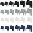 thumbnail image 3 of Sonducket El chándal con capucha de los deportes del poliéster para las mujeres cómodas y elegantes suda las sudaderas con capucha del conjuntos de ropa azul oscuro+XXXL, 3 of 6