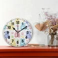 thumbnail image 2 of Yayeee 10" Wall Clock Battery Operated Quartz Round Silent Non-Ticking Home Decor,Colorful Gummy Bears Pattern, 2 of 6