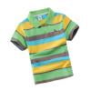 thumbnail image 2 of Boys Girls Polo Short Sleeve Shirt Stripes Button and Cotton Soft Comfortable Casual Spring and Summer Tops Kids Clothing Light Green 2-3 Years, 2 of 4