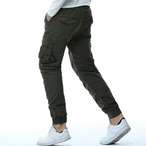 Yiliang Cargo Pants for Men Men's Utility Work Pants with Reinforced Knees Carpenter Style All Season