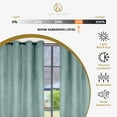 thumbnail image 5 of Superior Wave Blackout Grommet Curtains Panel Set, Teal, 52" x 96", 5 of 7