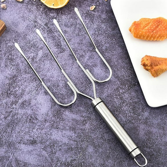 Milisten Turkey Lifting Fork Stainless Steel 1Pcs for Thanksgiving Dinner