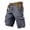 A-Grey898, variant on XIAOCHA Men's Washed Cotton Cargo Short Knee Length Belted Waist Trouser Durable Rugged Outdoor Shorts