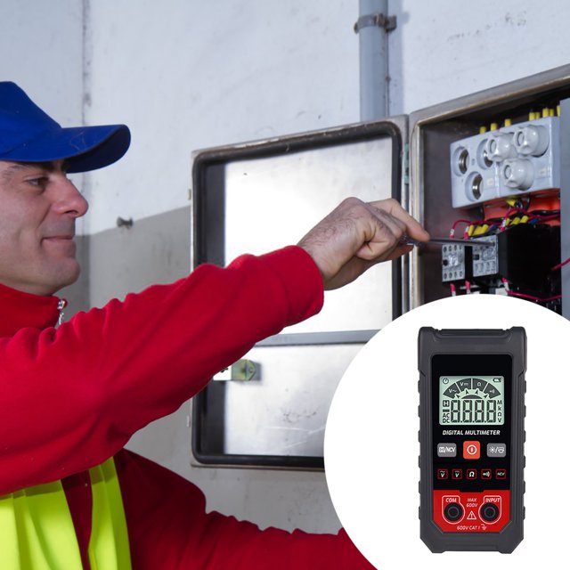 Compact Digital Multimeter with Smart Measurement Automatic Recognition and Auto Ranging - Testing Tool for Electricity and Voltage Applications