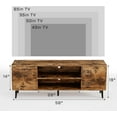 thumbnail image 2 of CRXX TV Stand, 58 Inch Entertainment Center with 2 Doors and 2 Storage Cabinets for TV up to 65 inch, TV Console Table for Living Room, Bedroom, Office (Vintage Brown), 2 of 7