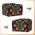 thumbnail image 3 of Honeii Traditional Floral Polish Print 4 slice Toaster Cover, Two Slice Toaster Dust-proof Cover For Kitchen Small Appliance and Fingerprint Protection, 3 of 7