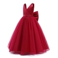 thumbnail image 6 of Ticikt Girls Flower Girl Dress Tulle Lace Wedding Party Bridesmaid Birthday Pageant Formal Dresses,Color:Red,Size:5-6 Years, 6 of 9