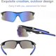 thumbnail image 2 of Gafas de Sol Deportivas Unisex, Lentes Irrompibles PC, Protección UV400, Diseño Aerodinámico, Ultraligeras 35g, Running, Ciclismo, 2 of 6