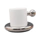 thumbnail image 4 of Juego de platillo de taza , taza de té de 300 ml, tazas de cerámica divertida y novedosa, taza de café para café en casa de café espresso Café plateado, 4 of 8