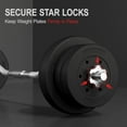 thumbnail image 2 of FIXTECH Adjustable Barbell Weight Set, 50LB with 48 Inch Curl Bar, Black, 2 of 10