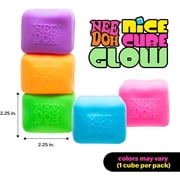 NeeDoh Nice Cube Glow - Green Glow Nice Cube, 1ct