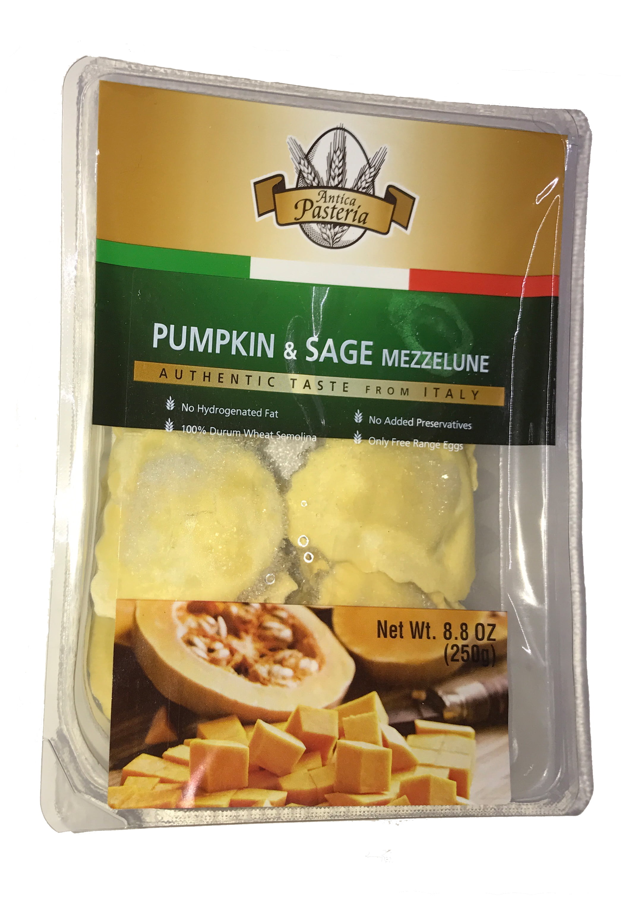 Antica Pasteria Pumpkin and Sage Mezzelune Ravioli 8.8 oz (Pack of 2) by Antica Pasteria