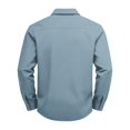 thumbnail image 5 of Breathable Retro Button Down Shirt for Men Loose Fit Long Sleeve Casual Top Out Commute Lightweight Workwear Light Blue S, 5 of 5