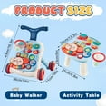thumbnail image 2 of Wdmiya 3 in 1 Baby Walker and Activity Center for Girl, Baby Push Walkers, Sit to Stand Learning Walker, Early Educational Gifts with Music Panel for Infant Toddler 12+ Months, Blue, 2 of 7