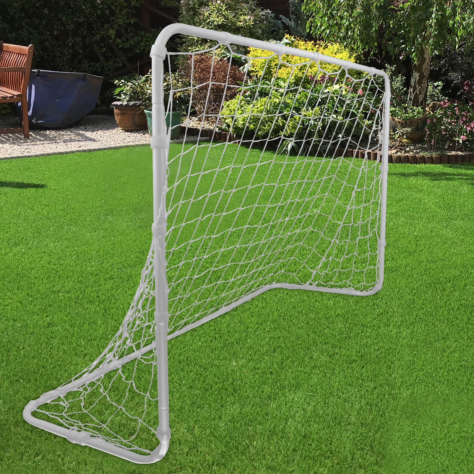 Football Soccer Goal Posts Net Target Sheet Set Outdoor Practice Training Aid 