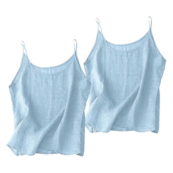 Breathable Linen Tops for Women Beach Vacation Flowy Summer Outfit