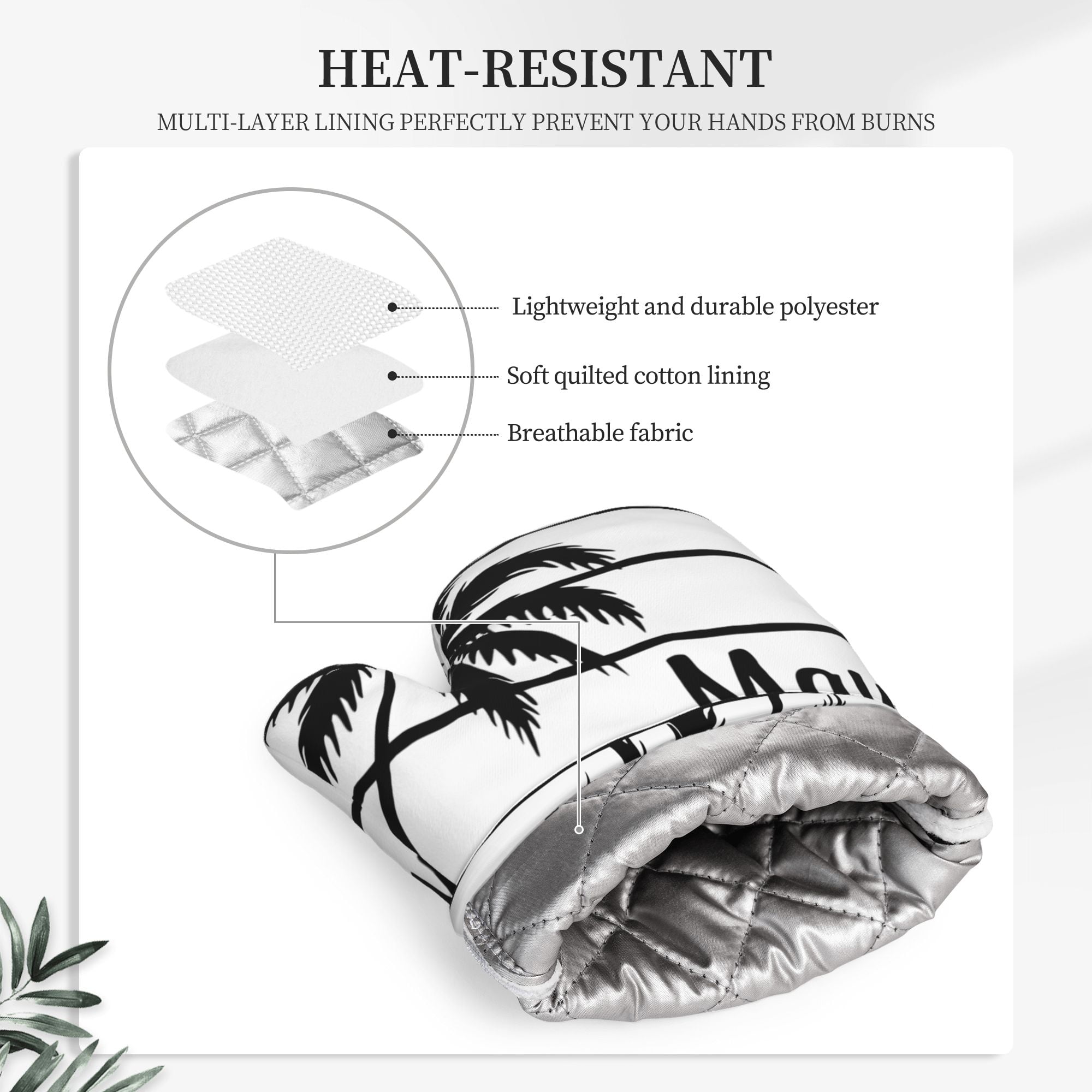 Non- Slip Heat Resistant Pot Holders Silicone Microwave Gloves Oven Ba –  Marrabeauty